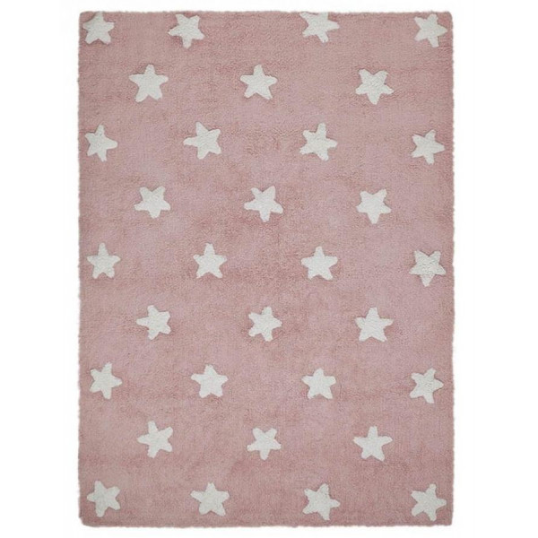 Ковер Lorena Canals Звезды Stars (розовый с белым) 120*160