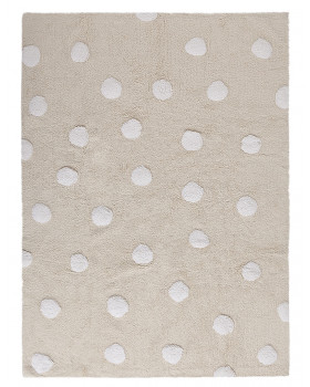 Ковер Lorena Canals Polka Dots в горошек (бежевый-белый) 120*160 Ковер Lorena Canals Polka Dots в горошек (бежевый-белый) 120*160